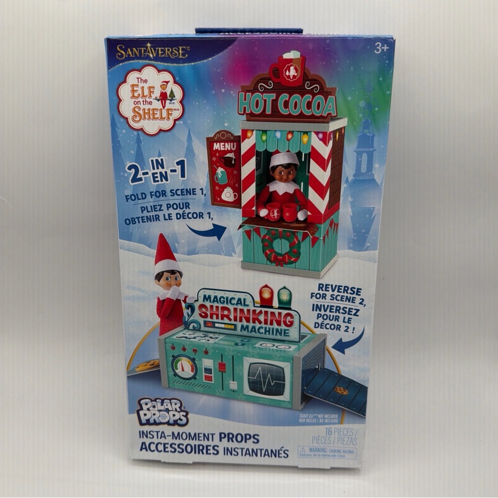 The Elf on the Shelf Polar Props 2-in-1 Insta-Moment Hot Cocoa Set New